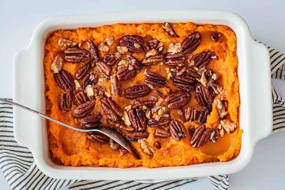 Simple Sweet Potato Casserole With Pecans